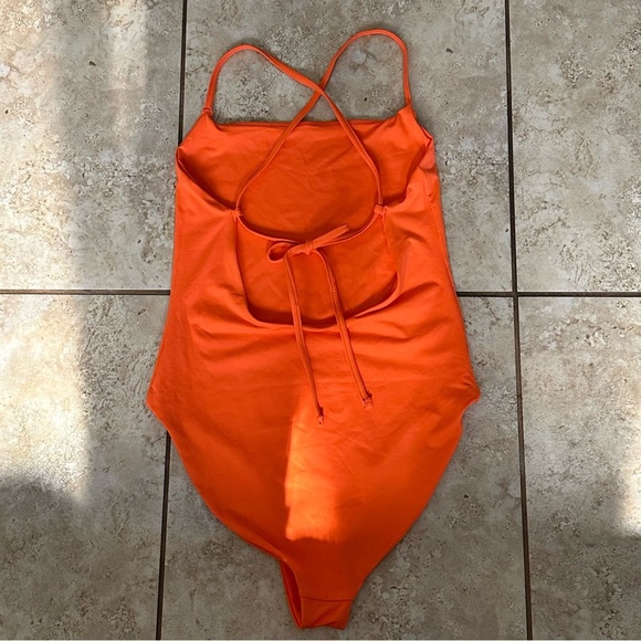 GIRLFRIEND COLLECTIVE Clemente One Piece Swimsuit Spritz Orange size XS - Picture 3 of 11